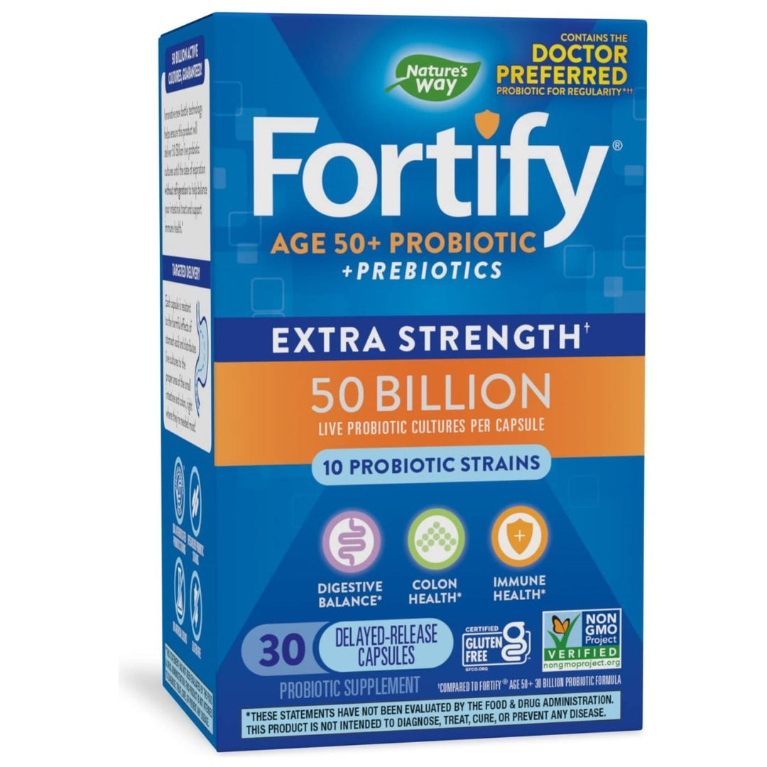 Nature's Way Fortify 50 Billion Daily Probiotic Adults 50+ 30 Capsules - The Oasis of Health