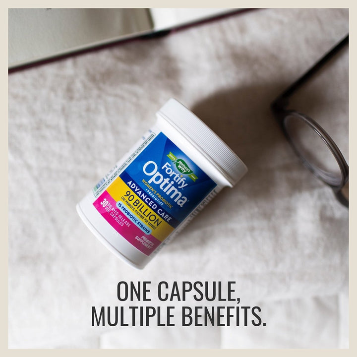 Nature?s Way Fortify Optima Women?s Daily Probiotic, 90 Billion, 15 Strains, Prebiotic, 30 Capsules - The Oasis of Health