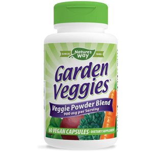 Nature's Way Garden Veggies - Nutrient - Rich Veggie Blend in Convenient Capsules - 60 Count - The Oasis of Health