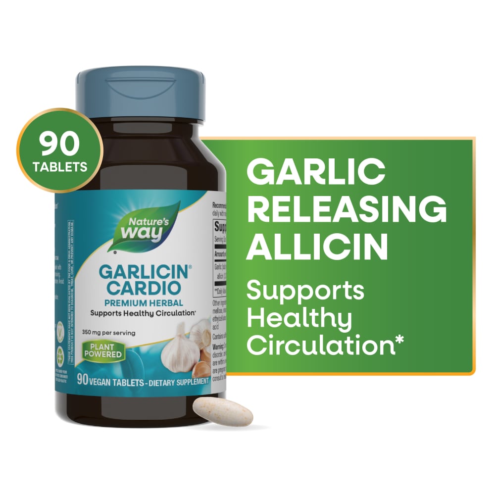 Nature's Way Garlicin Cardio 90 Vegan Tablets - The Oasis of Health