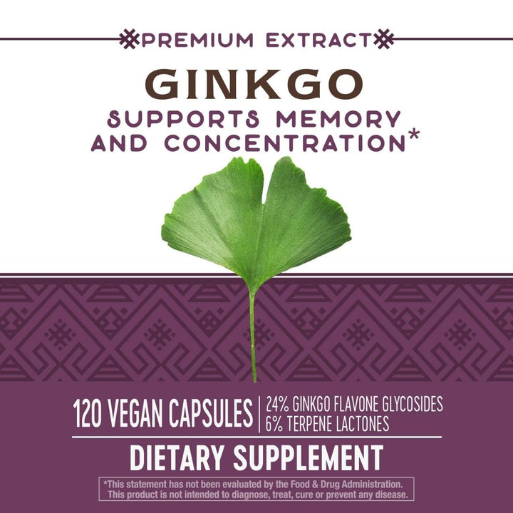 Nature's Way Ginkgo Extract 120 Vcaps - The Oasis of Health