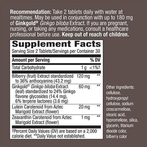 NATURE'S WAY GINKGOLD EYES 60 TAB - The Oasis of Health