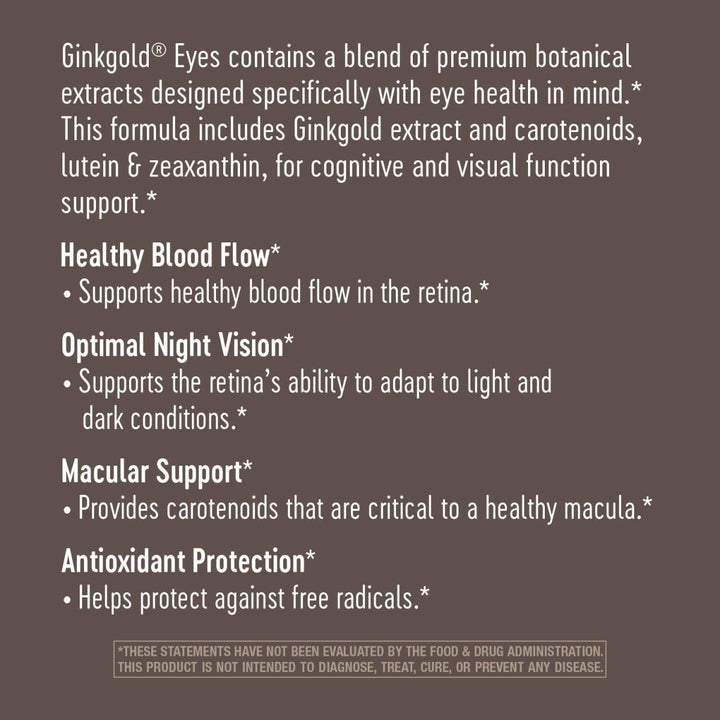 Nature's Way, Ginkgold Eyes, 60 Vegan Tablets (Pack of 4) - The Oasis of Health