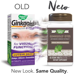Nature's Way, Ginkgold Eyes, 60 Vegan Tablets (Pack of 4) - The Oasis of Health