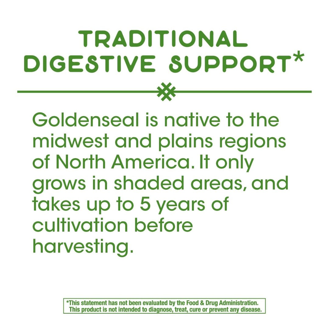 Nature's Way Goldenseal Root - Traditional Digestive Support in 50 Vegan Capsules - The Oasis of Health