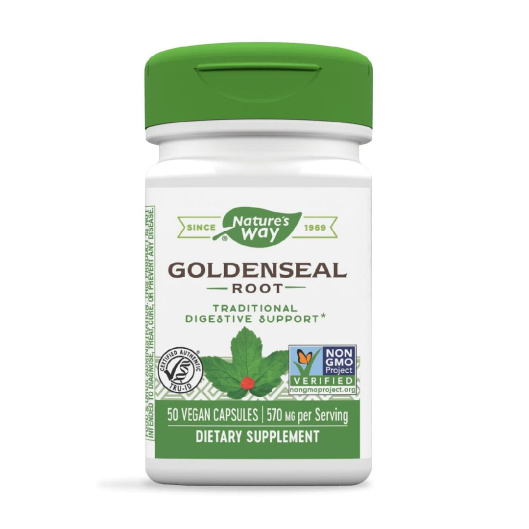 Nature's Way Goldenseal Root - Traditional Digestive Support in 50 Vegan Capsules - The Oasis of Health