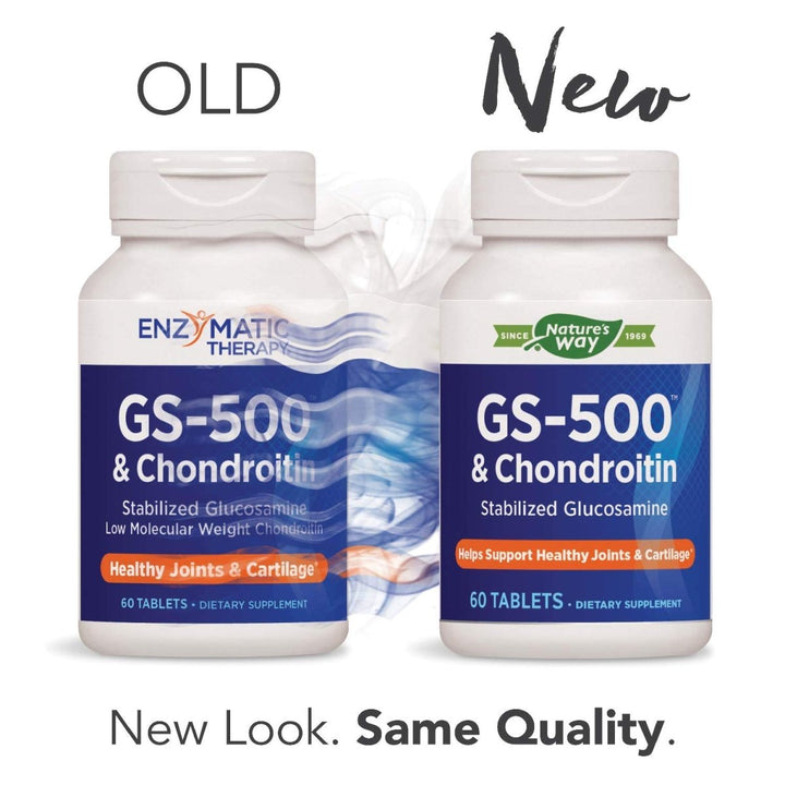 Nature's Way GS - 500 & Chondroitin - Stabilized Glucosamine for Healthy Joint Cartilage - 60 Tablets - The Oasis of Health
