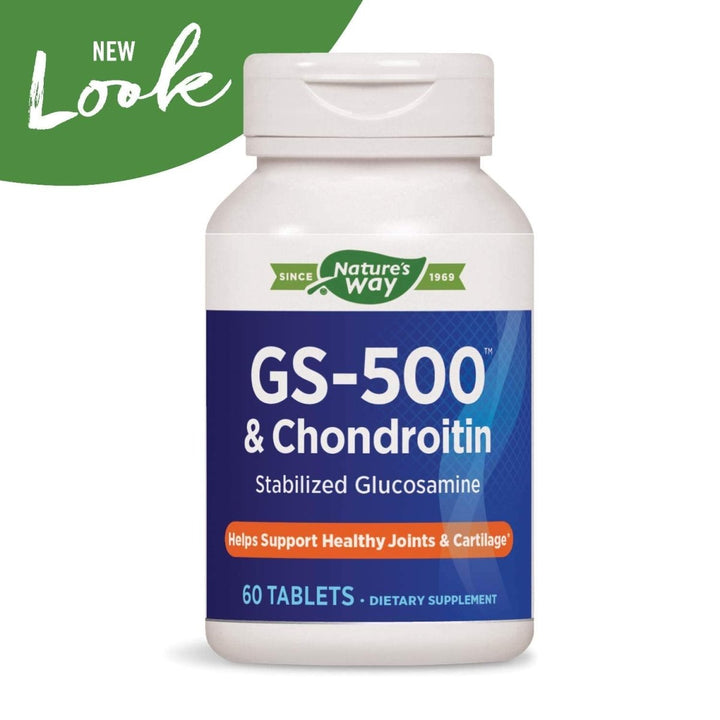 Nature's Way GS - 500 & Chondroitin - Stabilized Glucosamine for Healthy Joint Cartilage - 60 Tablets - The Oasis of Health