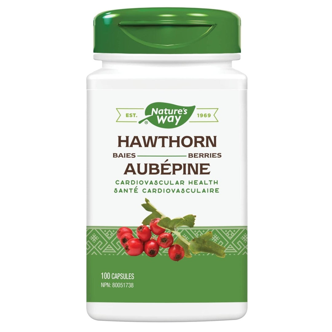Nature's Way Hawthorn Berries, Cardiovascular Health, 100 Vegetarian Capsules - The Oasis of Health