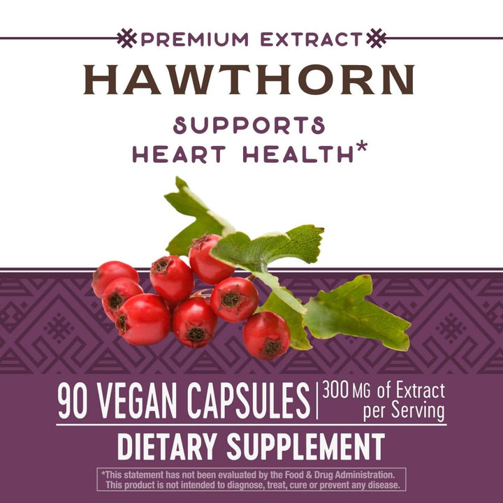 Nature's Way Hawthorn Capsules - 300mg Extract, 90 Vcaps - The Oasis of Health
