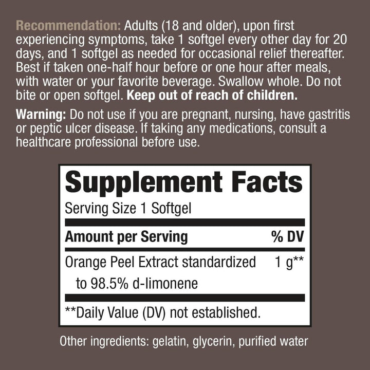 Nature's Way Heartburn Free, Lasting Relief, 10 Softgels - The Oasis of Health