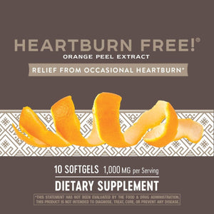 Nature's Way Heartburn Free, Lasting Relief, 10 Softgels - The Oasis of Health