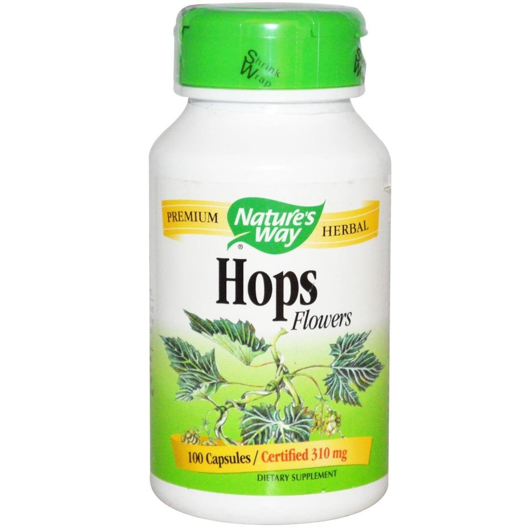 NATURE'S WAY, Hops Flowers - 100 caps - The Oasis of Health