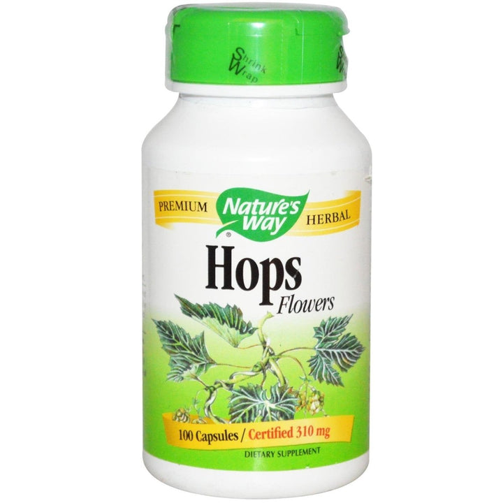 NATURE'S WAY, Hops Flowers - 100 caps - The Oasis of Health