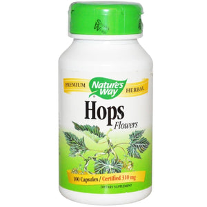 NATURE'S WAY, Hops Flowers - 100 caps - The Oasis of Health