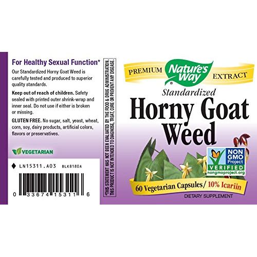 Nature's Way Horny Goat Weed Capsules, 60 Count - The Oasis of Health