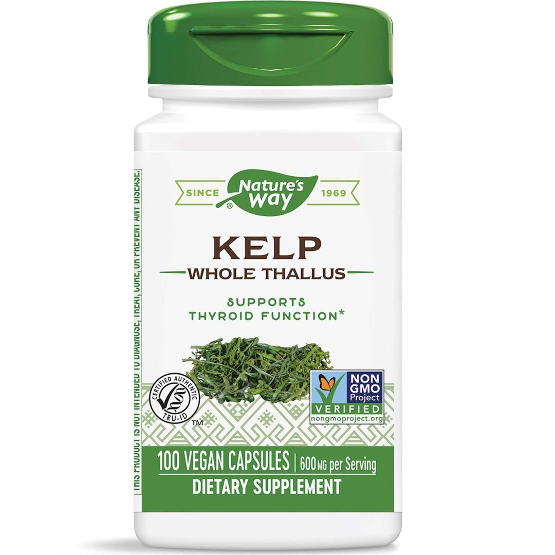 Nature's Way Kelp; 600 mg Non - GMO Project Verified Gluten Free Vegetarian; 100 Count - The Oasis of Health