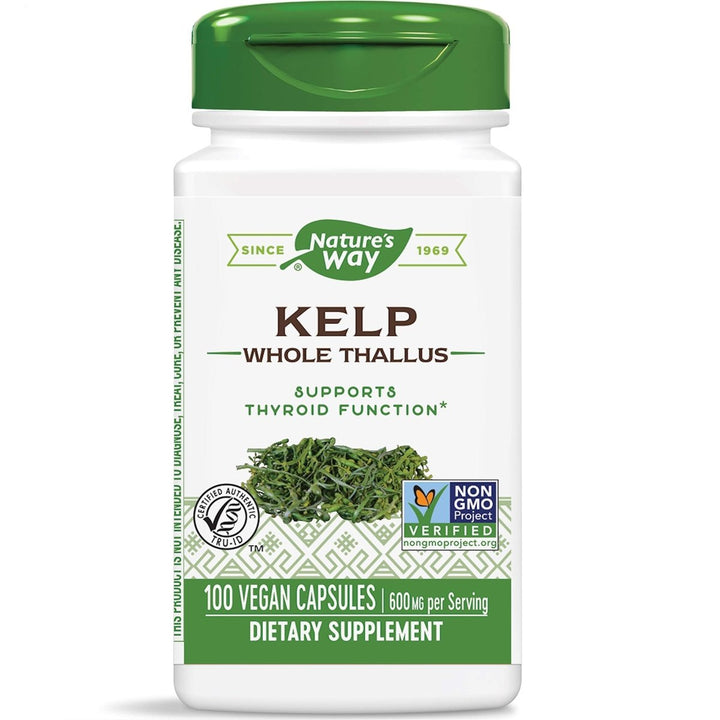 Nature's Way Kelp; 600 mg Non - GMO Project Verified Gluten Free Vegetarian; 100 Count - The Oasis of Health