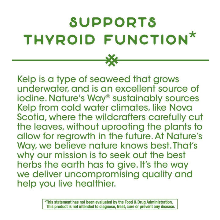 Nature's Way Kelp Capsules - 180 Capsules - The Oasis of Health