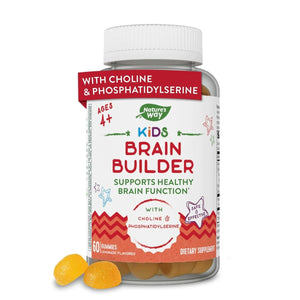 Nature's Way Kids Brain Supplement Gummies, Supports Healthy Brain Function*, Lemonade Flavored, 60 Gummies - The Oasis of Health