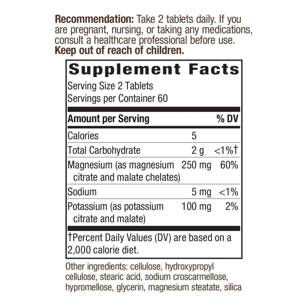 Nature's Way Krebs Magnesium Potassium Complex 345 mg per serving Cellular Energy Support* 120 Tablets - The Oasis of Health