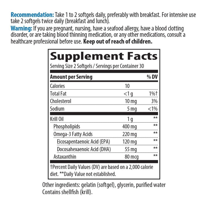 Nature's Way Krill Oil 100% Pure Krill Oil - The Oasis of Health