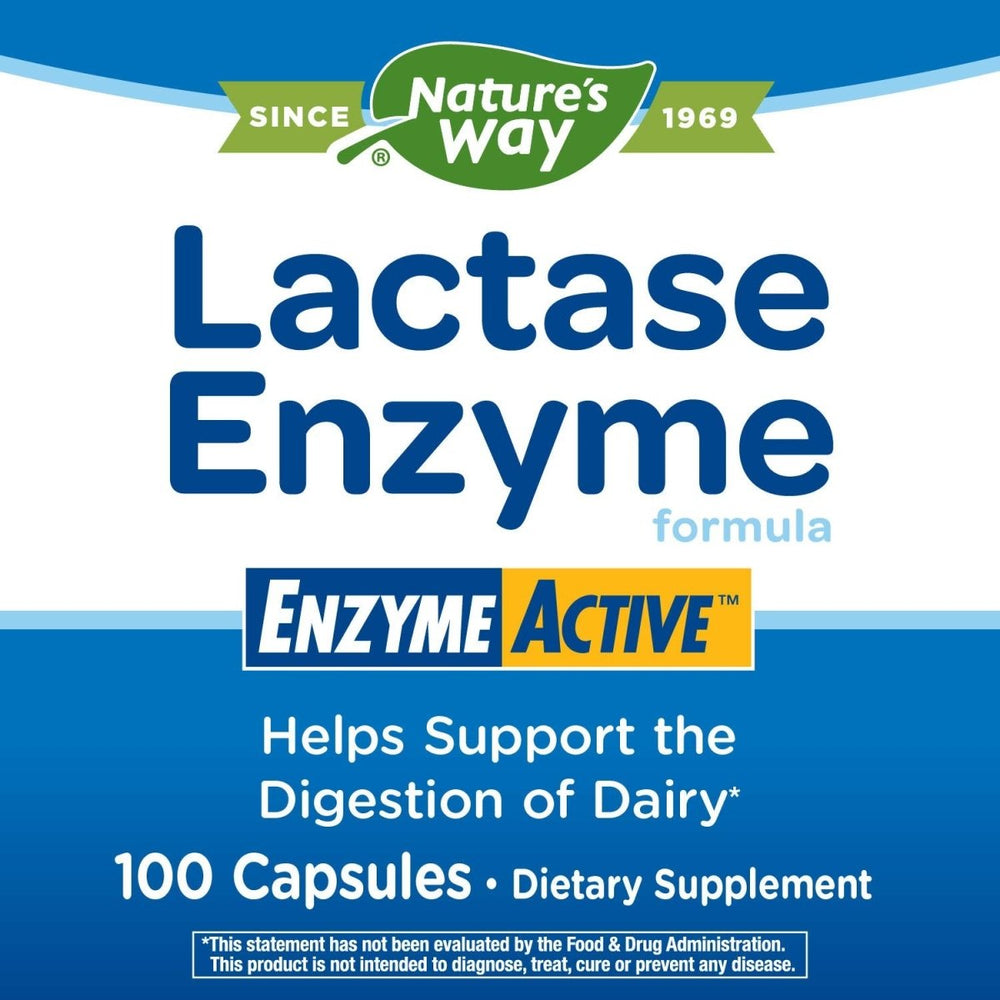 Nature's Way Lactase Enzyme Formula - 100 Capsules - The Oasis of Health