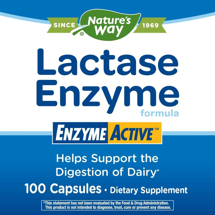 Nature's Way Lactase Enzyme Formula - 100 Capsules - The Oasis of Health