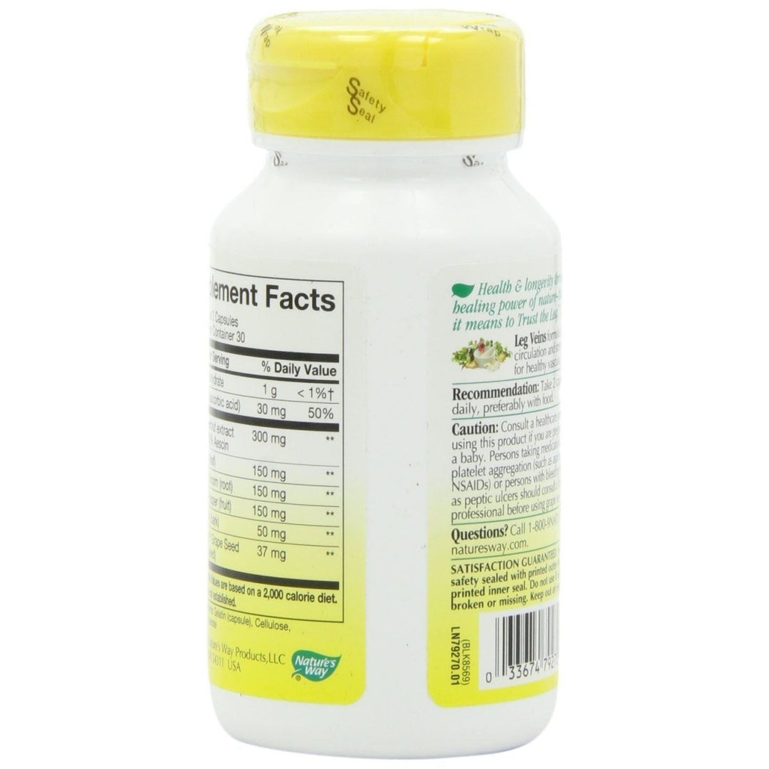 Nature's Way Leg Veins Support Blend*; with 6 - Herb Blend; Vegan; 60 Vegan Capsules (Pack of 3) - The Oasis of Health