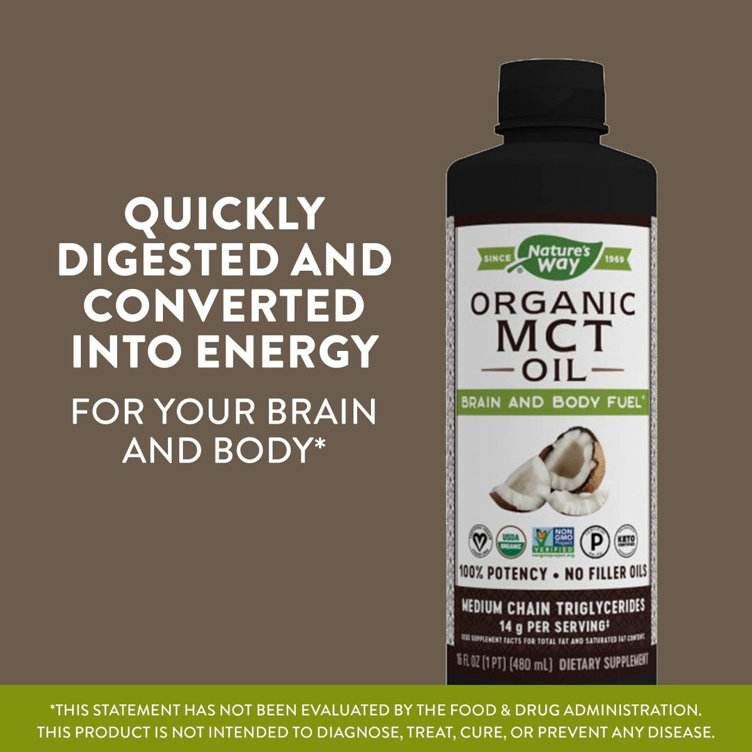 Nature's Way MCT Oil - Brain and Body Fuel from Coconuts* 16 oz - The Oasis of Health