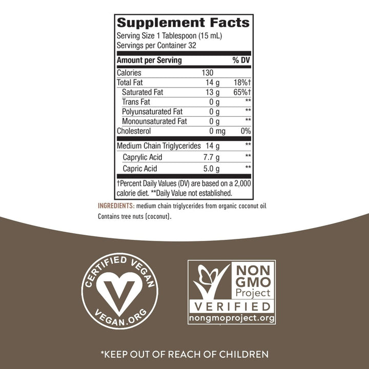 Nature's Way MCT Oil - Brain and Body Fuel from Coconuts* 16 oz - The Oasis of Health