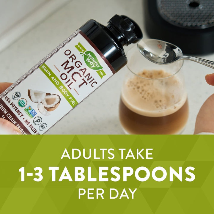 Nature's Way MCT Oil - Brain and Body Fuel from Coconuts* 16 oz - The Oasis of Health