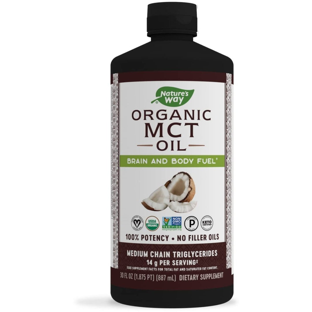 Nature's Way MCT Oil, Brain and Body Fuel from Coconuts*; Keto and Paleo Certified, Organic, Gluten Free, Non - GMO Project Verified, 30 Fl. Oz. - The Oasis of Health