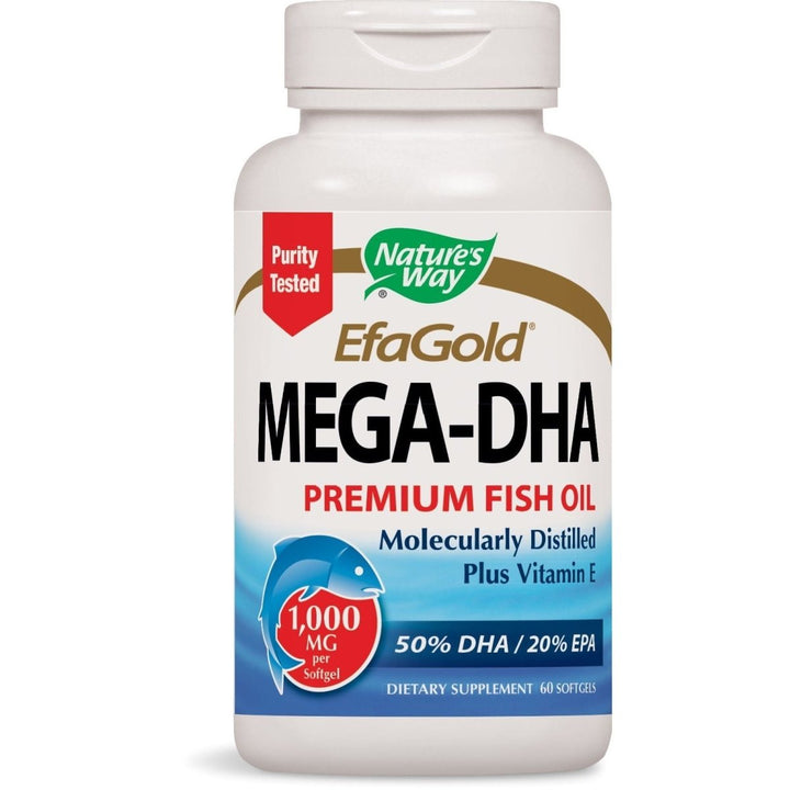 Nature's Way Mega - DHA Softgels, 1000 mg, 60 Count - The Oasis of Health