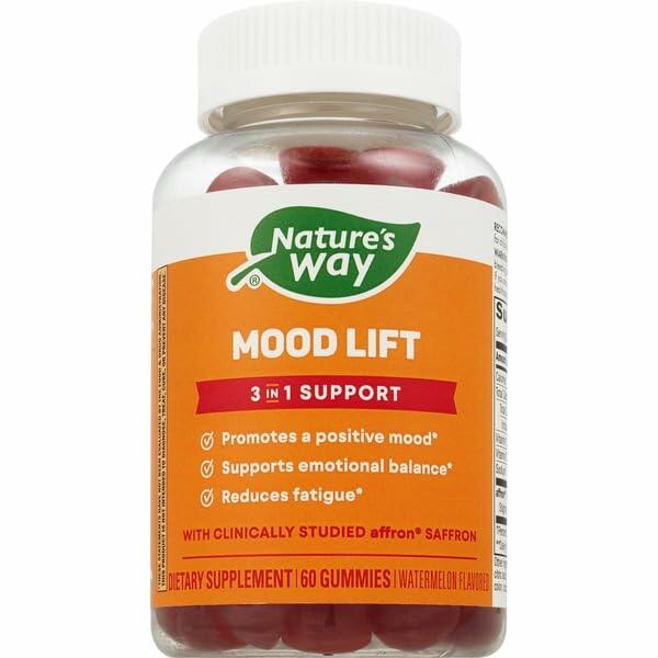 Nature's Way Mood Lift 3in1 Support Gummies - 60 Count - Watermelon Flavor - The Oasis of Health