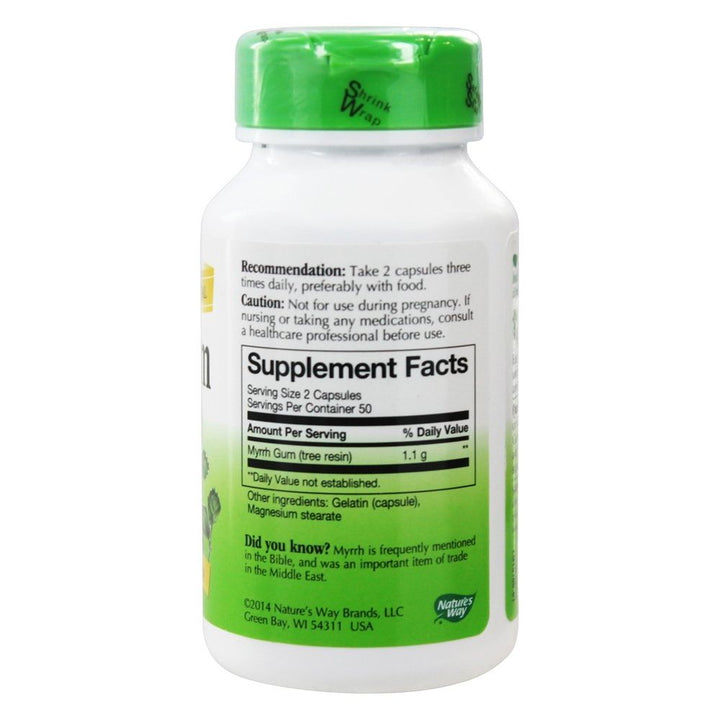 Nature's Way, Myrrh Gum, 550 mg, 100 Capsules - The Oasis of Health