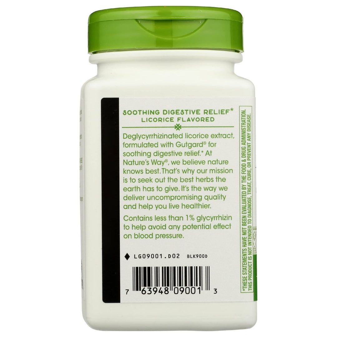 Nature's Way Nature's Way Dgl 3:1 (deglycyrrhizinated Licorice) Digestive Relief, Original, 100 Chewables, Licorice Flavored, 100 Count - The Oasis of Health