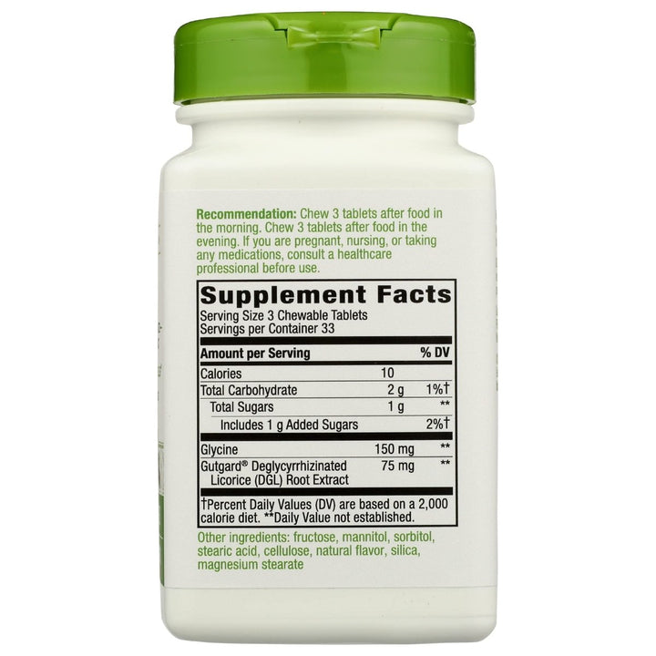 Nature's Way Nature's Way Dgl 3:1 (deglycyrrhizinated Licorice) Digestive Relief, Original, 100 Chewables, Licorice Flavored, 100 Count - The Oasis of Health