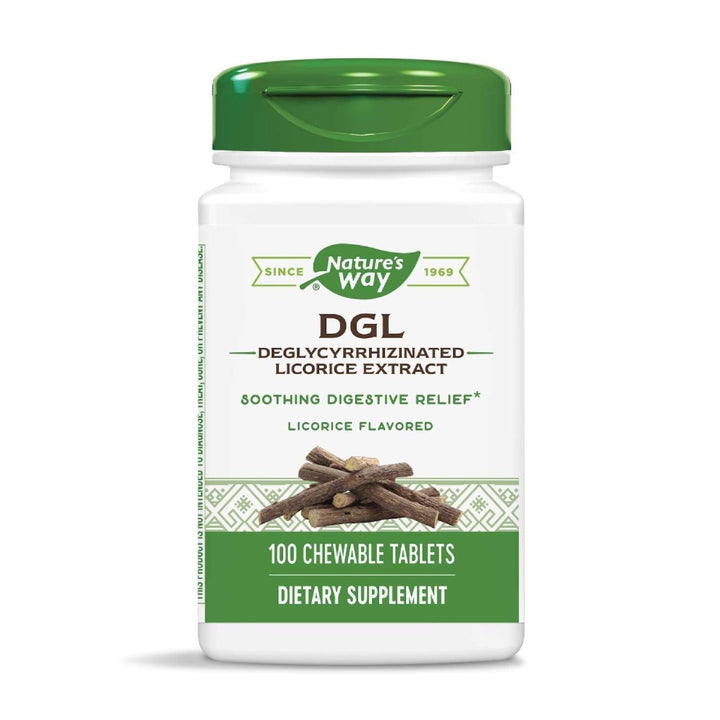 Nature's Way Nature's Way Dgl 3:1 (deglycyrrhizinated Licorice) Digestive Relief, Original, 100 Chewables, Licorice Flavored, 100 Count - The Oasis of Health