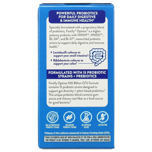 Nature's Way Natures Way Fortify Optima Daily Probiotic, 100 Billion, 15 Strains, Prebiotic, 30 Capsules, 30 Count - The Oasis of Health