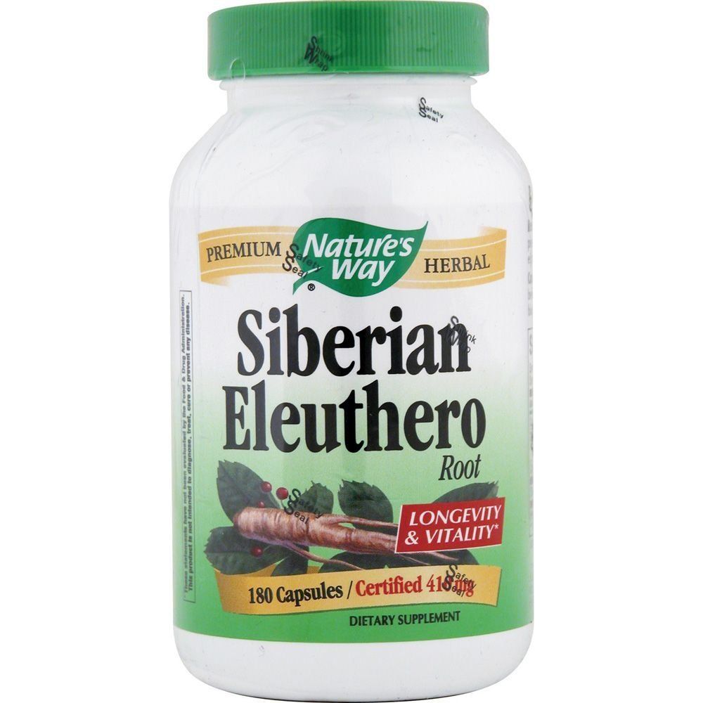 Nature's Way Nature's Way Premium Herbal Siberian Eleuthero, 1,275 Mg Per Serving, 180 Vcaps, 180 Count - The Oasis of Health