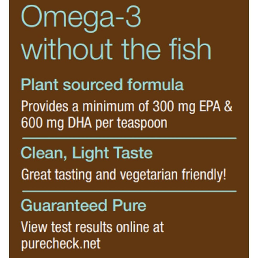 Nature's Way NutraVege Plant Based Omega - 3 Extra Strength**, Eye, Heart, and Brain Health*, Cranberry - Orange Flavored Liquid, 6.8 oz - The Oasis of Health