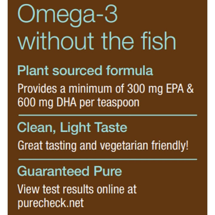 Nature's Way NutraVege Plant Based Omega - 3 Extra Strength**, Eye, Heart, and Brain Health*, Cranberry - Orange Flavored Liquid, 6.8 oz - The Oasis of Health