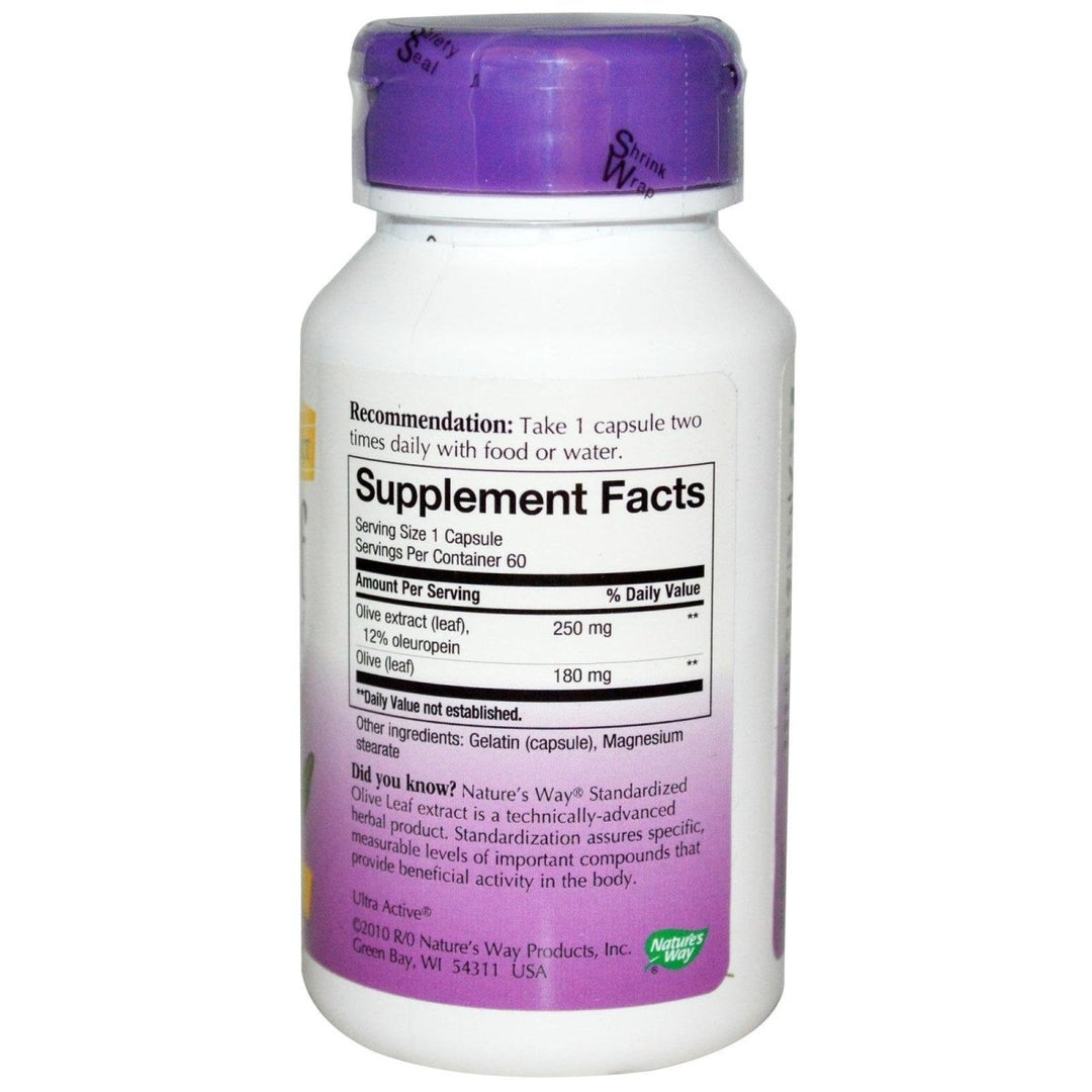 NATURE'S WAY OLIVE LEAF EXTRACT, 60 CAP - The Oasis of Health