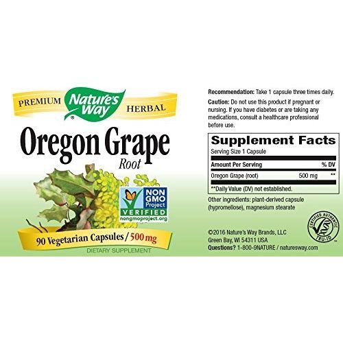 Nature's Way Oregon Grape Root, 100 Capsules (Pack of 2) - The Oasis of Health