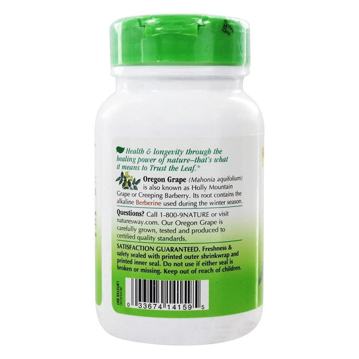 Nature's Way Oregon Grape Root 500 mg - 90 Capsules - The Oasis of Health