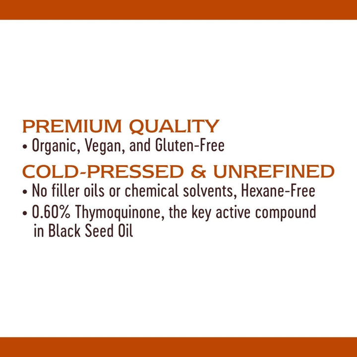 Nature's Way Organic Black Seed Oil - Premium Cold - Pressed Oil with Natural Benefits - 8oz - The Oasis of Health