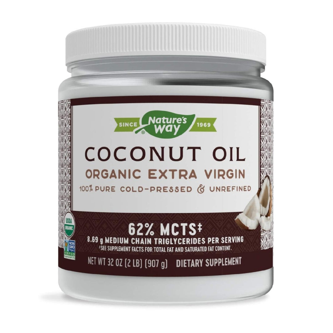 Nature's Way Organic Extra Virgin Coconut Oil, Pure & Unrefined, Cold - Pressed, USDA Organic, Non - GMO - The Oasis of Health