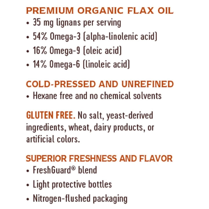Nature's Way Organic Flax Oil Super Lignan - The Oasis of Health