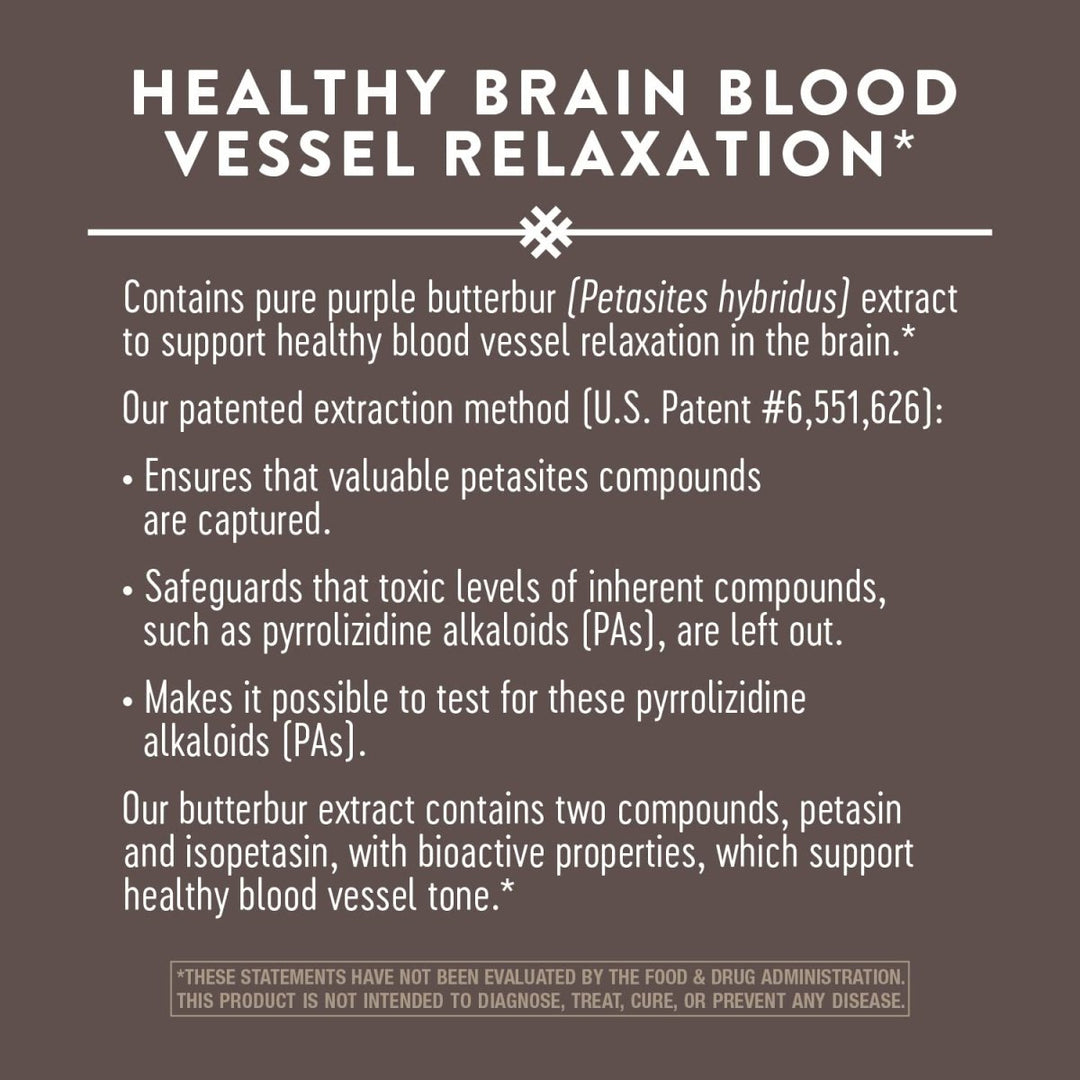 Nature's Way Petadolex Pro - Active Blood Vessel Health with Butterbur, 50 mg per serving, 60 Softgels - The Oasis of Health